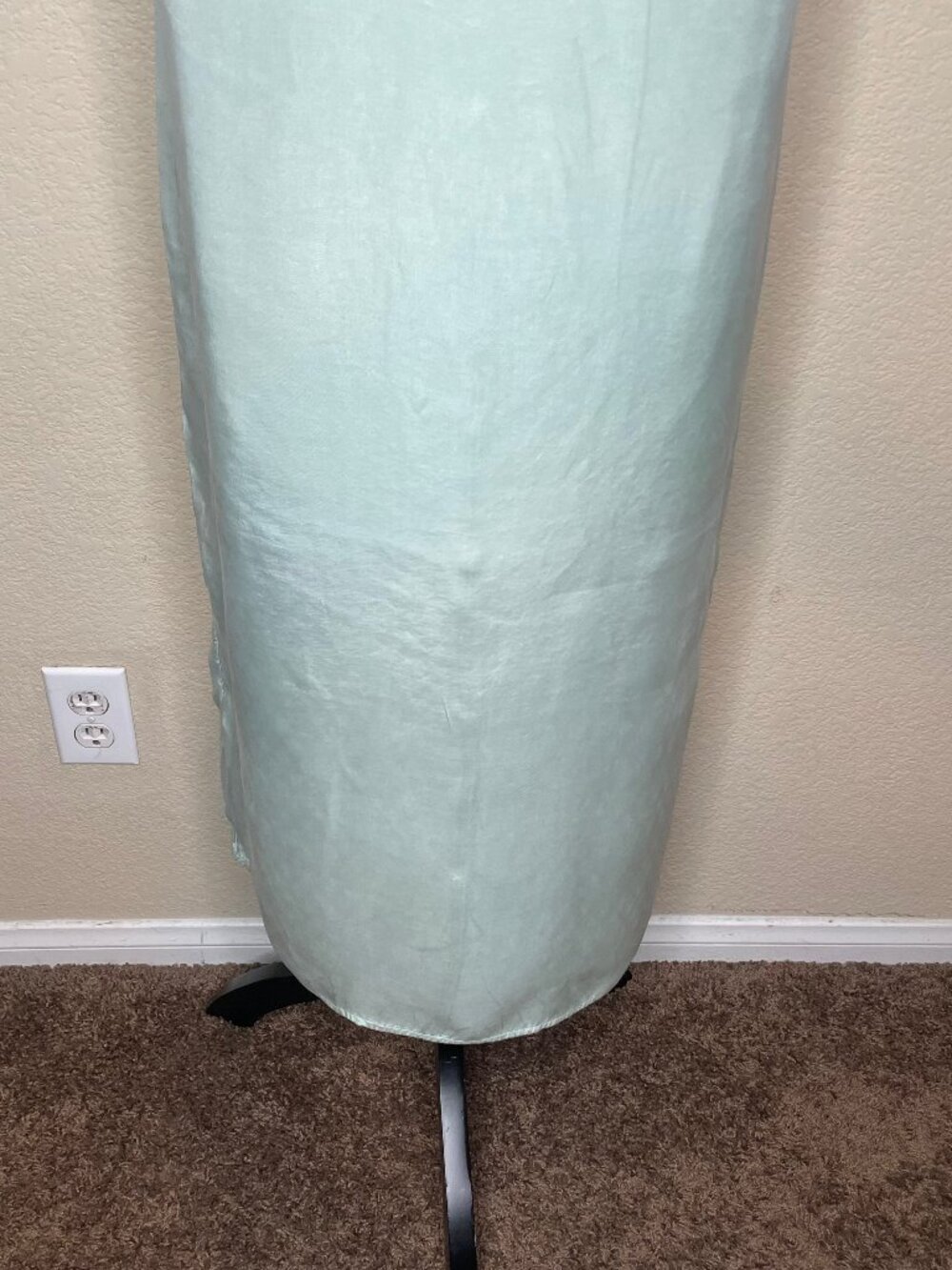 H&M Sage Green Lyocell Halter Maxi Dress Open Back Side Slit Clean Girl Size S - Picture 5 of 16